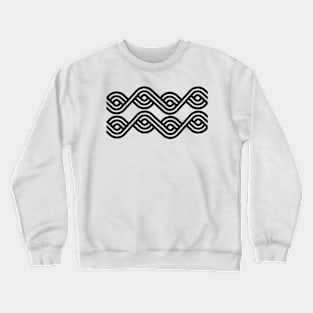 Geometric black and white midcenter Crewneck Sweatshirt